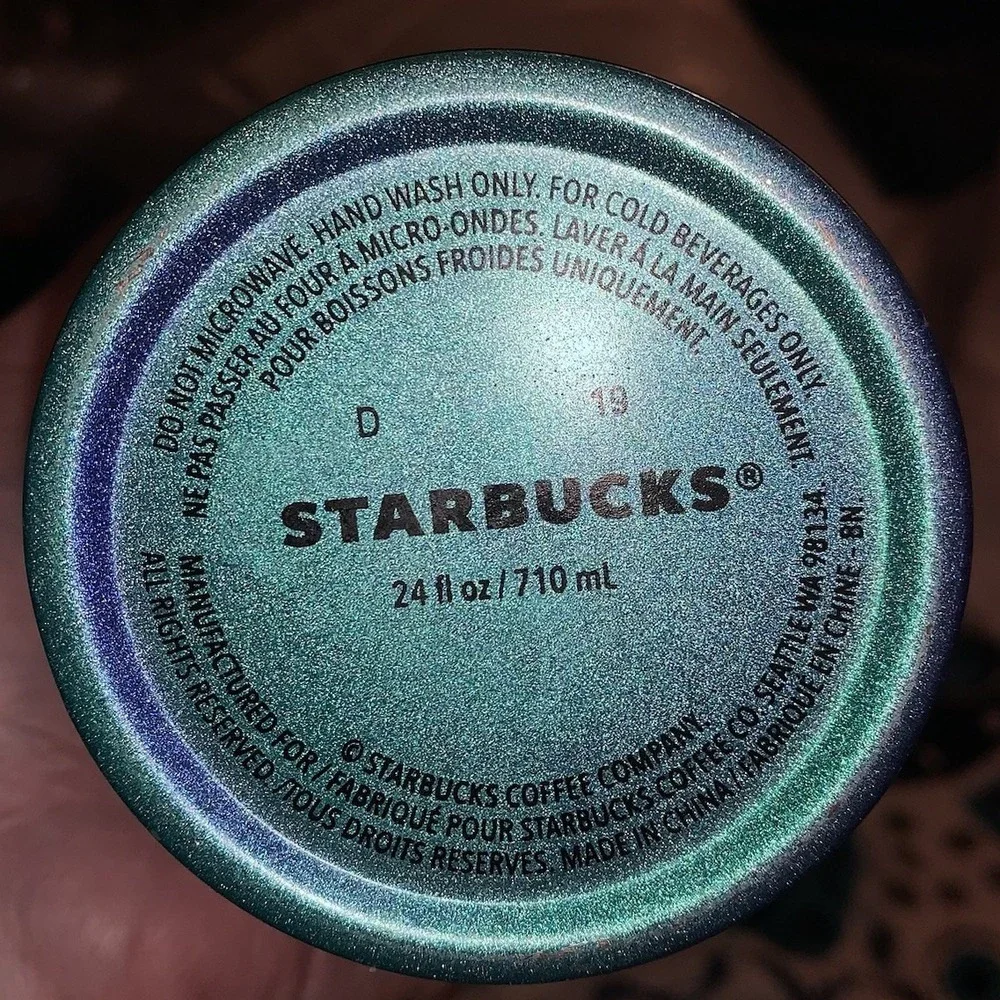 Starbucks Ombre Tumbler‎ 24oz/710ml Green Blue Summer 2020 Stainless Steel
